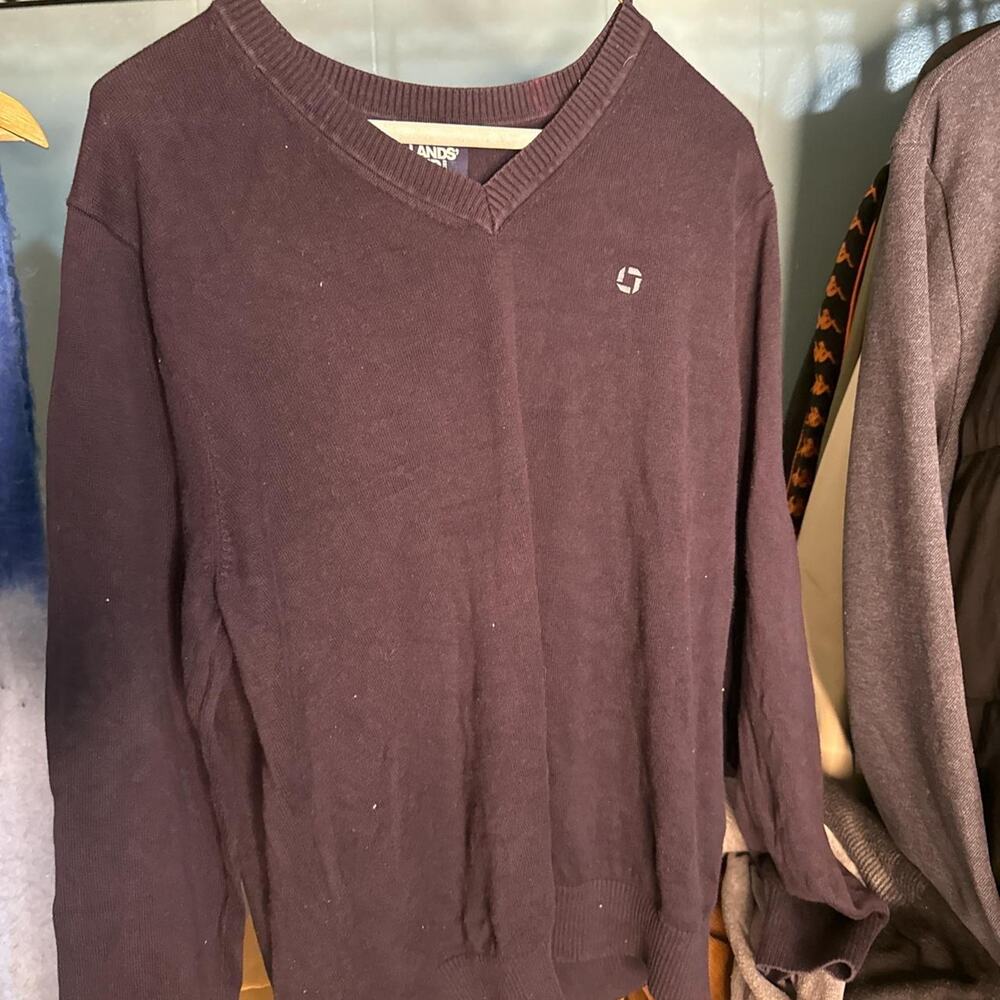 Brown lands end sweater chase